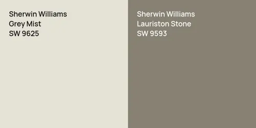 SW 9625 Grey Mist vs SW 9593 Lauriston Stone