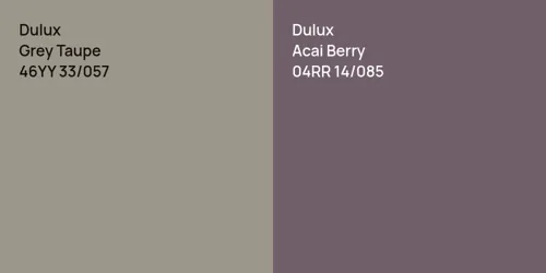 46YY 33/057 Grey Taupe vs 04RR 14/085 Acai Berry