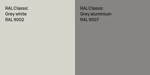 RAL 9002  Grey white vs RAL 9007 Grey aluminium