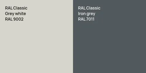 RAL 9002  Grey white vs RAL 7011  Iron grey