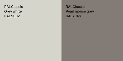 RAL 9002  Grey white vs RAL 7048  Pearl mouse grey