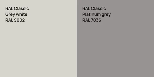 RAL 9002  Grey white vs RAL 7036  Platinum grey