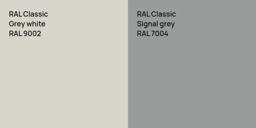 RAL 9002  Grey white vs RAL 7004  Signal grey