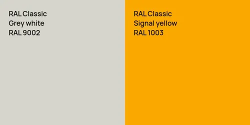 RAL 9002  Grey white vs RAL 1003  Signal yellow