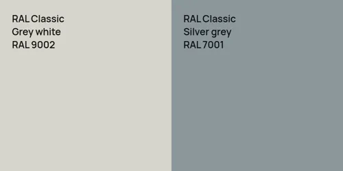 RAL 9002  Grey white vs RAL 7001  Silver grey