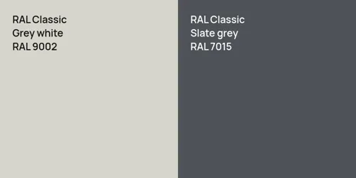 RAL 9002  Grey white vs RAL 7015  Slate grey