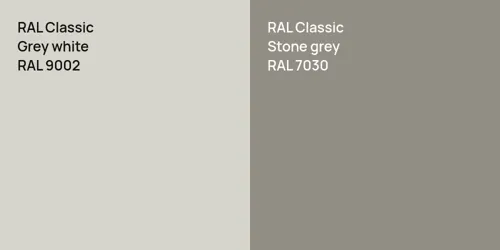 RAL 9002  Grey white vs RAL 7030  Stone grey