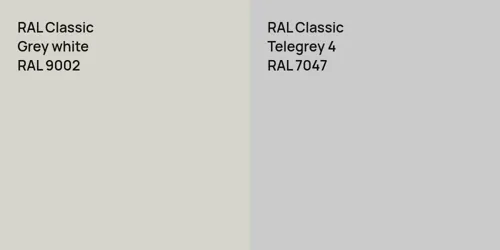 RAL 9002  Grey white vs RAL 7047 Telegrey 4