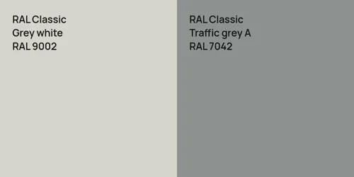 RAL 9002  Grey white vs RAL 7042  Traffic grey A