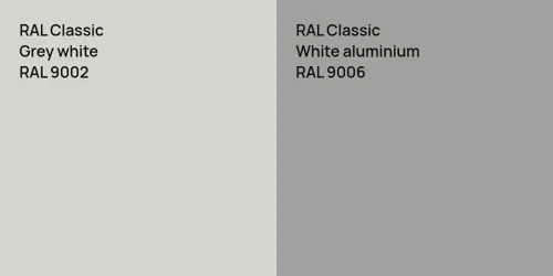 RAL 9002  Grey white vs RAL 9006  White aluminium