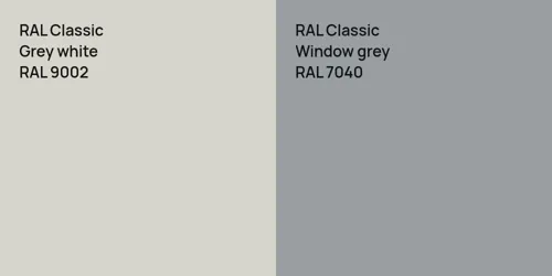 RAL 9002  Grey white vs RAL 7040  Window grey