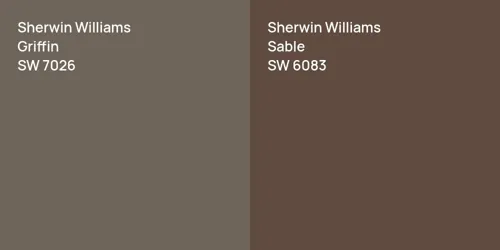 SW 7026 Griffin vs SW 6083 Sable