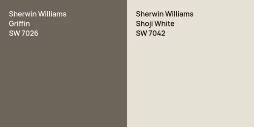 SW 7026 Griffin vs SW 7042 Shoji White