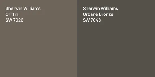 SW 7026 Griffin vs SW 7048 Urbane Bronze