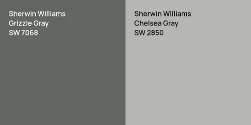 SW 7068 Grizzle Gray vs SW 2850 Chelsea Gray