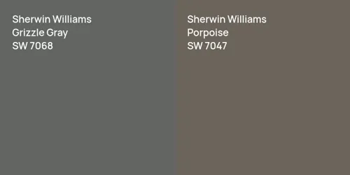 SW 7068 Grizzle Gray vs SW 7047 Porpoise