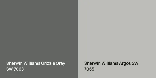 SW 7068 Grizzle Gray vs SW 7065 Argos