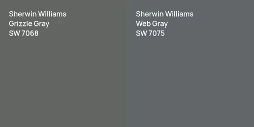 SW 7068 Grizzle Gray vs SW 7075 Web Gray