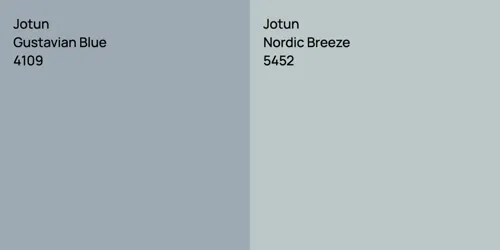 4109 Gustavian Blue vs 5452 Nordic Breeze