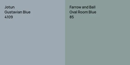 4109 Gustavian Blue vs 85 Oval Room Blue