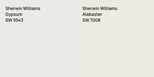 SW 9543 Gypsum vs SW 7008 Alabaster