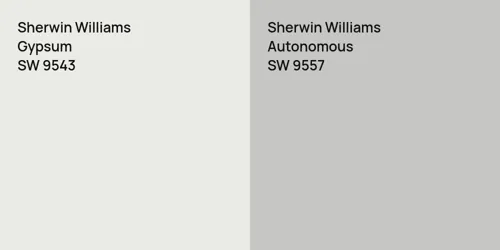 SW 9543 Gypsum vs SW 9557 Autonomous