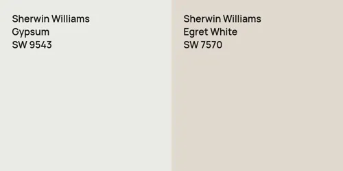 SW 9543 Gypsum vs SW 7570 Egret White