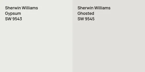 SW 9543 Gypsum vs SW 9545 Ghosted