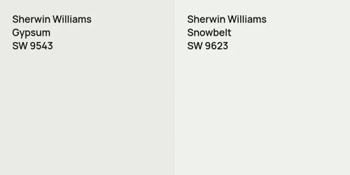 SW 9543 Gypsum vs SW 9623 Snowbelt