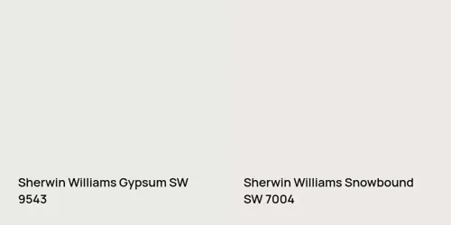 SW 9543 Gypsum vs SW 7004 Snowbound