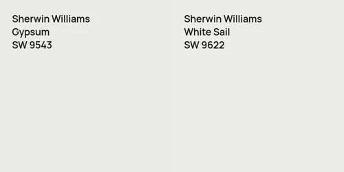 SW 9543 Gypsum vs SW 9622 White Sail