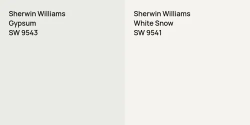 SW 9543 Gypsum vs SW 9541 White Snow