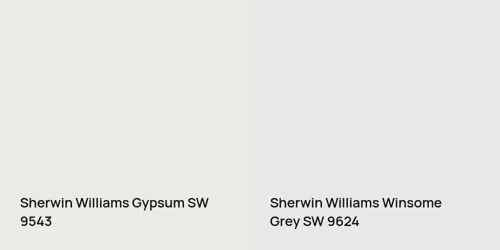 SW 9543 Gypsum vs SW 9624 Winsome Grey