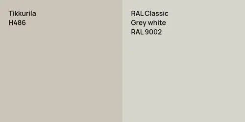 H486  vs RAL 9002  Grey white