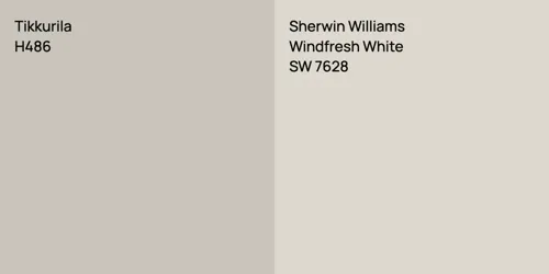 H486  vs SW 7628 Windfresh White