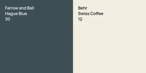 30 Hague Blue vs 12 Swiss Coffee