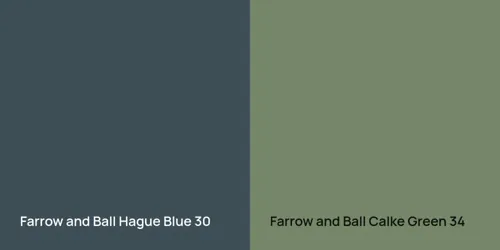 30 Hague Blue vs 34 Calke Green