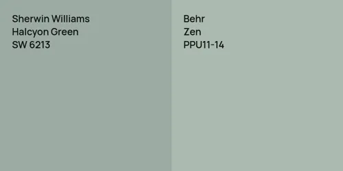 SW 6213 Halcyon Green vs PPU11-14 Zen