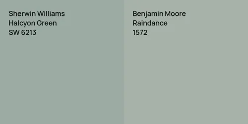 SW 6213 Halcyon Green vs 1572 Raindance