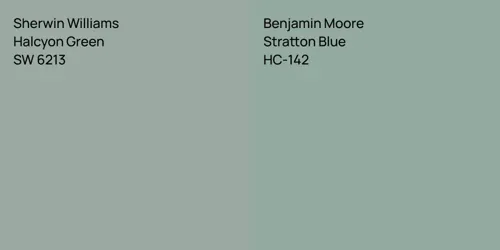 SW 6213 Halcyon Green vs HC-142 Stratton Blue