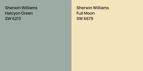 SW 6213 Halcyon Green vs SW 6679 Full Moon