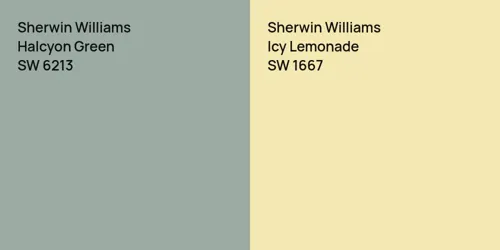 SW 6213 Halcyon Green vs SW 1667 Icy Lemonade