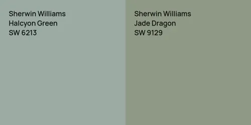 SW 6213 Halcyon Green vs SW 9129 Jade Dragon