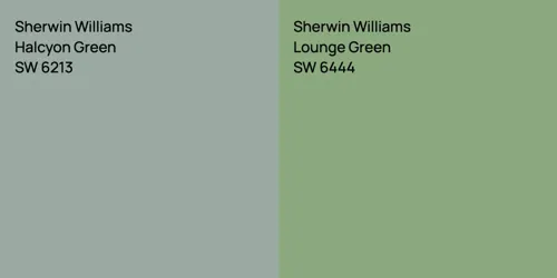 SW 6213 Halcyon Green vs SW 6444 Lounge Green