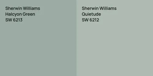 SW 6213 Halcyon Green vs SW 6212 Quietude