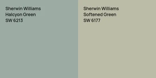 SW 6213 Halcyon Green vs SW 6177 Softened Green