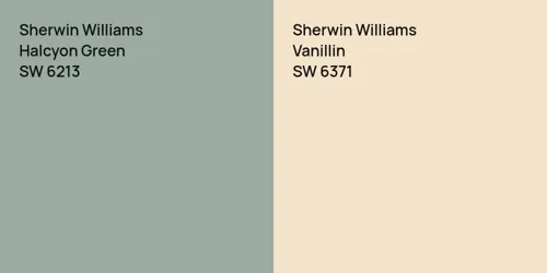 SW 6213 Halcyon Green vs SW 6371 Vanillin