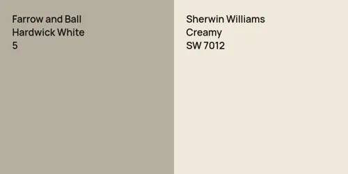 5 Hardwick White vs SW 7012 Creamy