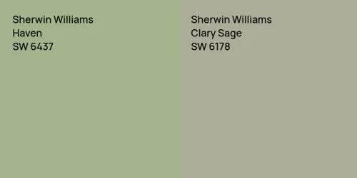 SW 6437 Haven vs SW 6178 Clary Sage