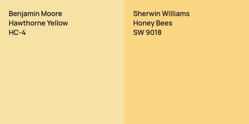 HC-4 Hawthorne Yellow vs SW 9018 Honey Bees